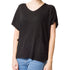 Maglia nera da donna con scollo a V Swish Jeans, Abbigliamento Donna, SKU c811000167, Immagine 0